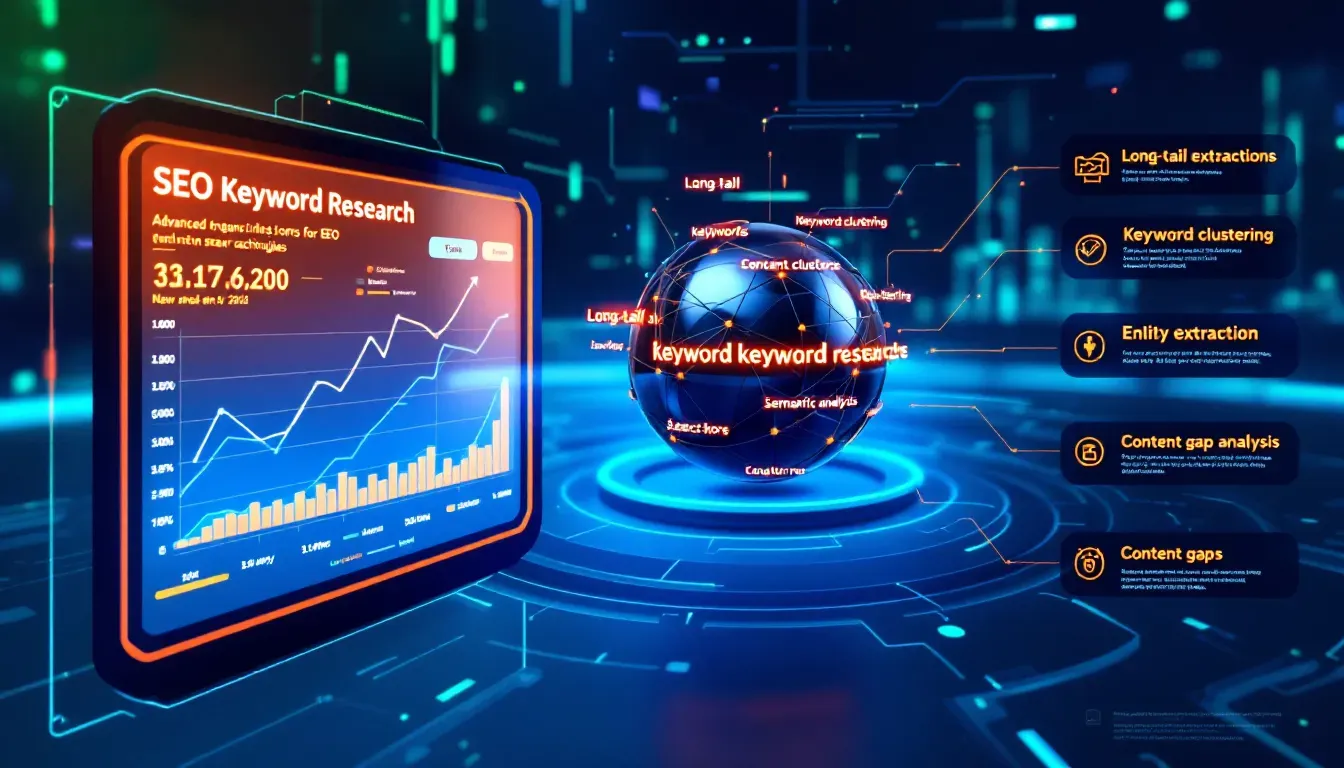 SEO keyword research data visualization with graphs.