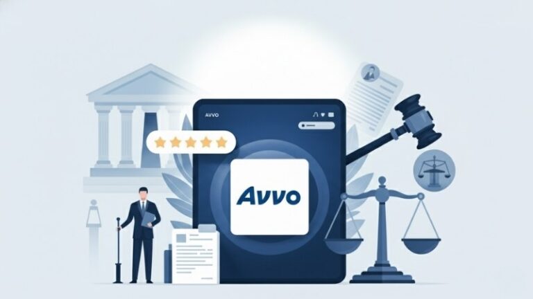 Avvo rating platform showing lawyer reviews and legal services
