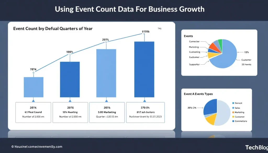 A visual representation of using event count data for business growth.