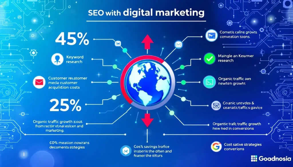 Integrating SEO with digital marketing channels to reduce customer acquisition costs.
