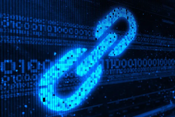 A digital illustration of a chain link, representing internal linking within a website's structure.