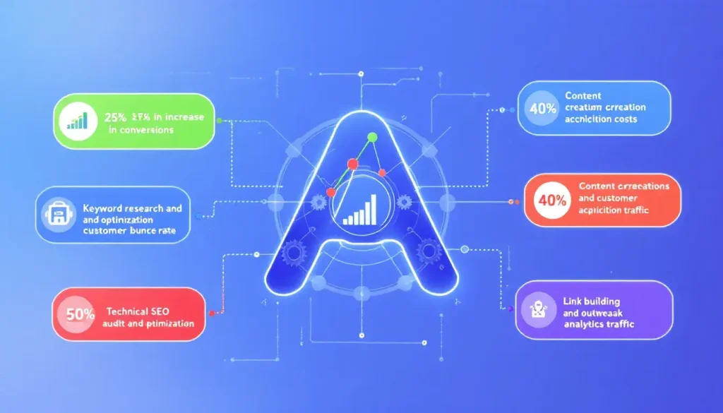 A visual representation of aligning SEO with business objectives, showcasing marketing strategies.